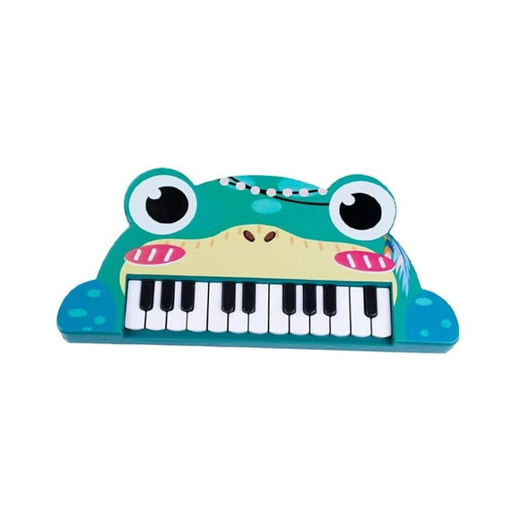 Animals Piano Keyboard Toy Electronic Piano Keyboard Portable Piano with 22 Keys Frog