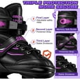 thumbnail image 6 of OBENSKY Adjustable Inline Skates, Illuminating Roller Blades for Kids,Girls&Boys Beginner w/ Light up Wheels-Purple, 6 of 10