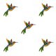thumbnail image 3 of Bewildely Colibrí de hierro para colgar en la pared, decoración del hogar, pájaros de apariencia vívida de Metal Type8 NO8, 3 of 6