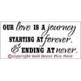 thumbnail image 2 of Bedroom Décor Our Love is a Journey Wall Decals Vinyl Sticker Quote, 27x11.5-Inch, Chocolate, 2 of 4
