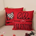 thumbnail image 5 of Valentines Day Decorations-Throw Pillow Covers 18x18 in Set of 4,Valentine Linen Pillow Case with Red Buffalo Plaid Heart Love Truck for Large Couch Sofa Home Inside Outside Holiday Party Decor, 5 of 6