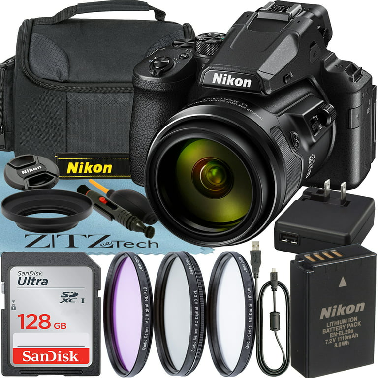Nikon COOLPIX P950 Digital Camera with 83x Optical + SanDisk 128GB Card + 3  Pieces Filter Kit + ZeeTech Accessory Bundle