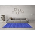 thumbnail image 3 of Ahgly Company Indoor Square Abstract Blue Contemporary Area Rugs, 7' Square, 3 of 4