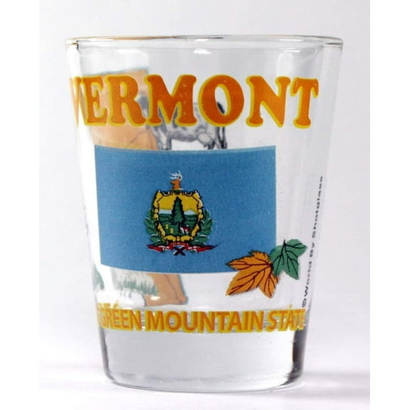vermont the green mountain state all-american collection shot glass