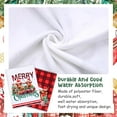 thumbnail image 5 of Merry Christmas Highland Cow Kitchen Towels - Absorbent Dish Hand Tea Buffalo Check Towels, Western Theme Cooking Baking Kitchen Bathroom Dining Room Decoration Red Green White Set of 2, 5 of 6