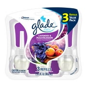 Glade PlugIns Refill 3 CT, Lavender & Peach Blossoms, FL. OZ. Total