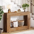 thumbnail image 4 of Tribesigns Farmhouse Console Table, 47" Wood Hallway Table with Storage for Hallway, Natural Wood, 4 of 5