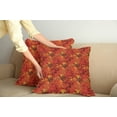 thumbnail image 3 of Ambesonne Orange Throw Pillow Cover 2 Pack, Grungy Flower Romantic, 20", Orange, 3 of 6