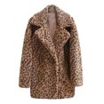 thumbnail image 2 of Abrigo de cordero cortavientos suelto corto con estampado de leopardo para otoño e invierno para mujer Fridja  po1604, 2 of 6