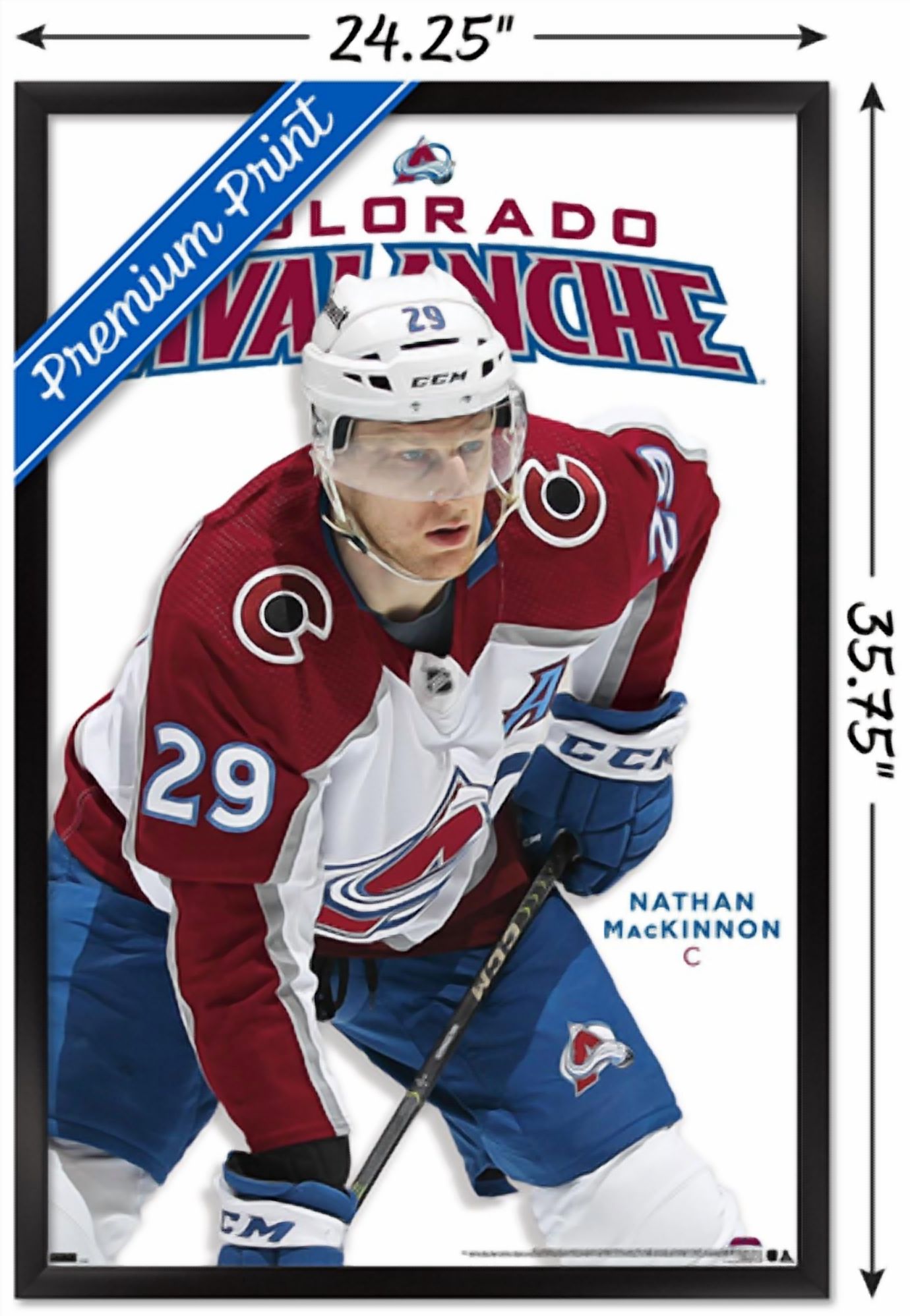 NHL Colorado Avalanche - Nathan MacKinnon Feature Series 23 Wall Poster, 22.375" x 34" Framed