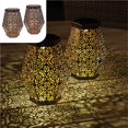 thumbnail image 2 of Farol Solar Yjmei Para Exterior Hexágono Juego De 1 Lámpara Led Marroquí Decoración De Jardín Faroles Para La Terraza Y Balcón Metal Color Cobre, 2 of 5