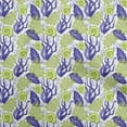 thumbnail image 1 of oneOone Cotton Silk Dark Purple Fabric Sea Shells Ocean Sewing Material Print Fabric By The Yard 42 Inch Wide, 1 of 6