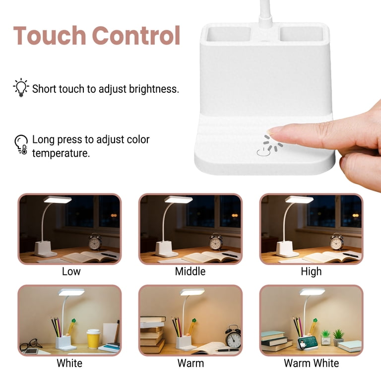 DAYBETTER LED Desk Lamp with Pen Holder and USB Port photo 6