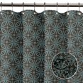 thumbnail image 4 of S4Sassy Brown Floral Damask Water Repellent Bath Shower Curtain With Roller Rings Hook-60 x 75 Inch, 4 of 6