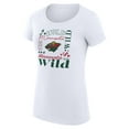 thumbnail image 2 of Women's G-III 4Her by Carl Banks White Minnesota Wild Super-Slim Fit Lightweight Collage Team Graphic T-Shirt, 2 of 3