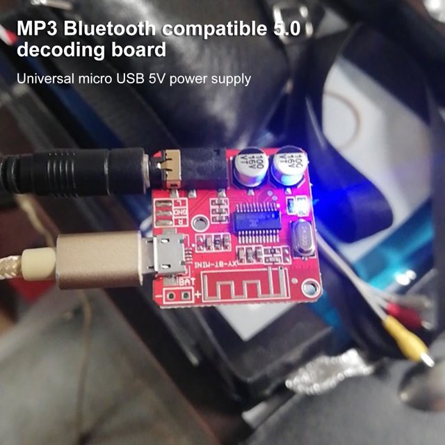 Placa amplificadora de potencia SUSUchens, decodificación sin pérdidas, PCB estéreo, compatible con Bluetooth 5.0, módulo de música digital para altavoz, color negro