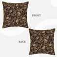 thumbnail image 3 of Haiem Brown Camouflage Skull Print Velvet Soft Solid Decorative Square Throw Pillow Covers Set with Elegant Piping Christmas Cushion Case for Sofa Bedroom Car-20"x20", 3 of 8