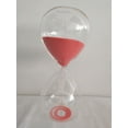 thumbnail image 1 of Tendances à la maison Glass Pink Hourglass Décor, 1 of 1