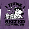 thumbnail image 3 of Peanuts - Lucy I Seized The Wrong Day - Toddler & Youth Girls Short Sleeve Graphic T-Shirt, 3 of 6