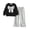 H#01-Black, variant on OYXSER Kids Girls Bow Graphic Crewneck Top and Bow Pattern Wide Leg Pants Set, Black 5 Years
