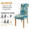 thumbnail image 6 of Decorative Bohemian Paisley Dining Chair Covers 4 Pack Vintage Floral Ethnic Retro Colorful Pattern Washable Polyester Stretch Slipcovers Removable Protector for Elegant Home, 6 of 7