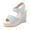 Blue, variant on Nrmvnmi Women's Boho Wedge Sandals Open Toe Ankle Strap Summer Casual Platform High Heel Sandals Pink Mothers Day Gifts