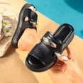 thumbnail image 6 of Wensltd Women Thick Soled Sandals Comfortable Wide Width Summer Casual Wear Wedge Heel Open Toe Sandals Black, 6 of 9