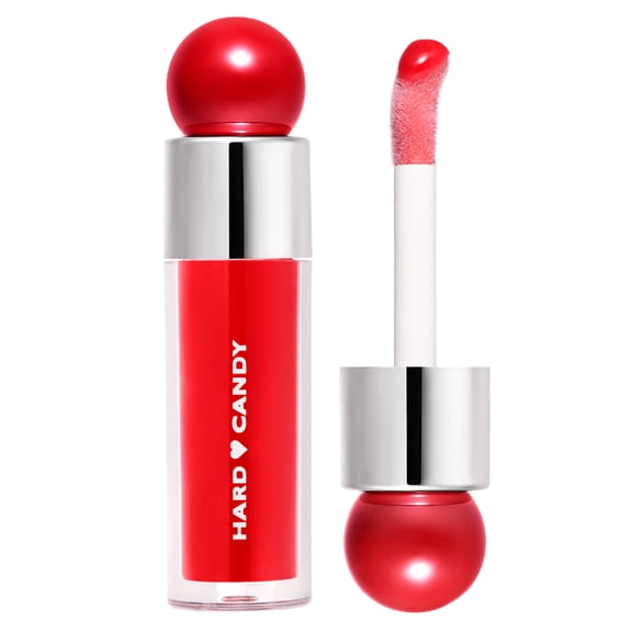 Hard Candy Sweet Treat Hydrating Jelly Lip Oil, Cherry Glaze, Juicy Red Sheer Tinted Gloss, 0.2 fl oz