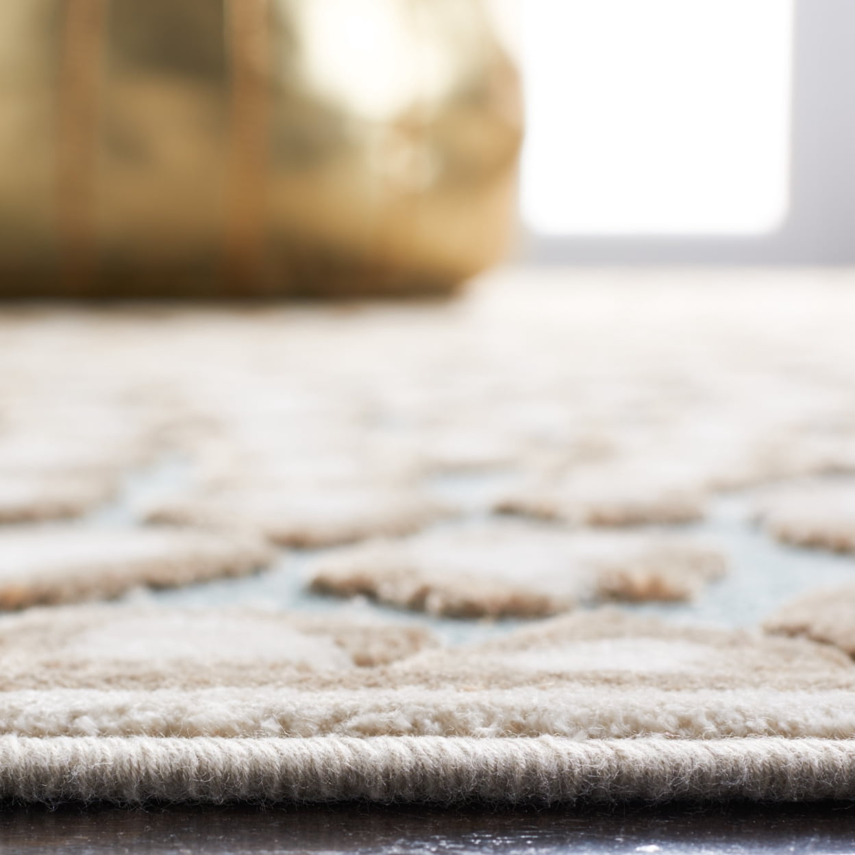 SAFAVIEH Paradise Ronnie Spotted Area Rug, Stone/Aqua, 8' x 11'2"