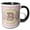 Black/White, variant on 3drose, Regal Pastel Mod Damask Monogram Initial B, 11oz Mug