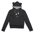 thumbnail image 3 of Ljudmp Women's Men's Cat Dog Pouch Hoodie Large Pet Pouch Sweatshirt Puppy Kitten Holder Carrier Long Sleeve Pullover Shirt Unisex Hooded Tops Black L, 3 of 3
