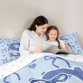 thumbnail image 5 of Castle Fairy Monogrammed Letter Initial S 3 Pieces Queen Comforter Set for Children Women Teens,Kawaii Blue Bow Ultra Soft Bedding Sets,Dreamy Princess Bedding Comforter Set,Super Cozy Room Decor, 5 of 8