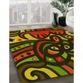 thumbnail image 3 of Ahgly Company Machine Washable Indoor Rectangle Transitional Dark Yellow Green Area Rugs, 4' x 6', 3 of 7