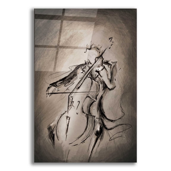 Epic Art 'The Cellist' by Marc Allante, Acrylic Glass Wall Art, 12"x16"