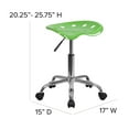 thumbnail image 6 of Flash Furniture Vibrant Spicy Lime Tractor Seat and Chrome Stool, 6 of 12