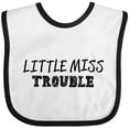thumbnail image 3 of Inktastic Little Miss Trouble Girls Baby Bib, 3 of 4