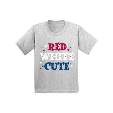 Awkward Styles Red White & Cute Toddler Shirt Cute 4th of July Shirts for Kids American Girl American Boy Red White & Blue Tshirt USA Star Kids Tshirt USA Gifts for Toddler Indenpendence Day