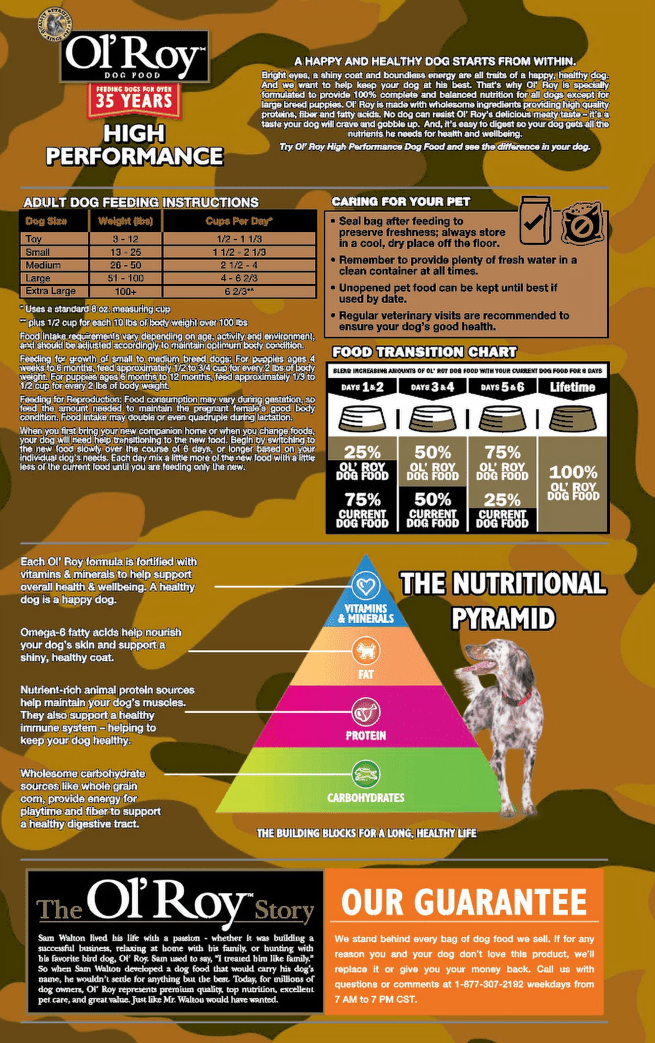 Ol roy dog food nutrition label best sale