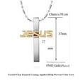 thumbnail image 4 of Jesus Necklace  Men Woman  Silver Gold Plated Stainless Steel Anti-Tarnish Cross Pendant  J-325, 4 of 6