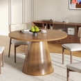 thumbnail image 6 of 47 inch Round Dining Table for 4, Farmhouse Kitchen Table, Circle Dining Table for Kitchen, Living Room, Walnut, 6 of 8