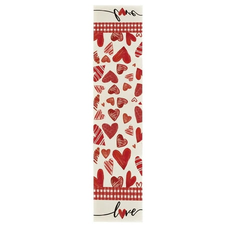 

Valentine s Day Clearance！ Decorative Flag Holder White Love Valentine s Day Table Runner Home Kitchen Dining Table Decoration