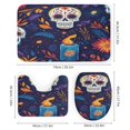 thumbnail image 3 of Mexico Flower Skulls Day Of The Dead (18) 4pcs Shower Curtain Decoration ，modern Home Decoration, Waterproof Shower Curtain 4pcs, 3 of 8