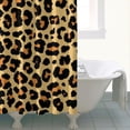 thumbnail image 5 of Animal Print Shower Curtain, Leopard and Cheetah Pattern, Waterproof Fabric with Plastic Hooks, Machine Washable Modern Fashion Design, Abstract Spots Texture Cute Cartoon Aesthetic, 5 of 5