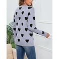 thumbnail image 4 of Pullover Sweater for Women Valentine's Day Cute Heart Print Warm Sweaters Knitted Sweaters Shermie, 4 of 6