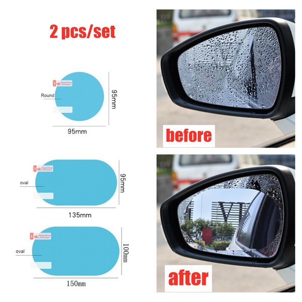 2 uds. De películas para espejo retrovisor de lluvia de coche, impermeable, antivaho, espejo de coche, cubierta de lluvia, Protector de lluvia para ventana de coche, película de vidrio, 100*150MM ShuxiuWang 8390611196776