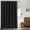 Black, variant on ComfiTime Faux Linen Scalloped Shower Curtain with Contrast Border, Cream, 72" x 84"