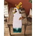 thumbnail image 5 of Ink Green Forest Table Runner 108 Inches, Ombre Tree Abstract Art Bed Runner Dresser Scarves Tabletop for Indoor Outdoor Parties/Ceremony/Banquet, 13"x 108", 5 of 8