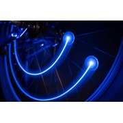 Spin Brightz LED Bicycle Spoke Tube Lights, Weather-Resistant, for 1 Wheel, Blue