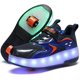 thumbnail image 1 of QOEUCME Zapatos con luz LED para principiantes con ruedas, patines para niños, patines brillantes, zapatos de skate, zapatos luminosos al aire libre para fiesta, cumpleaños, Navidad, el mejor regalo, 1 of 4