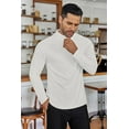 thumbnail image 3 of Oudiya Men's Mock Long Sleeve Turtleneck Lightweight Undershirt Thermal Sweater Tops, S-3XL, 3 of 6